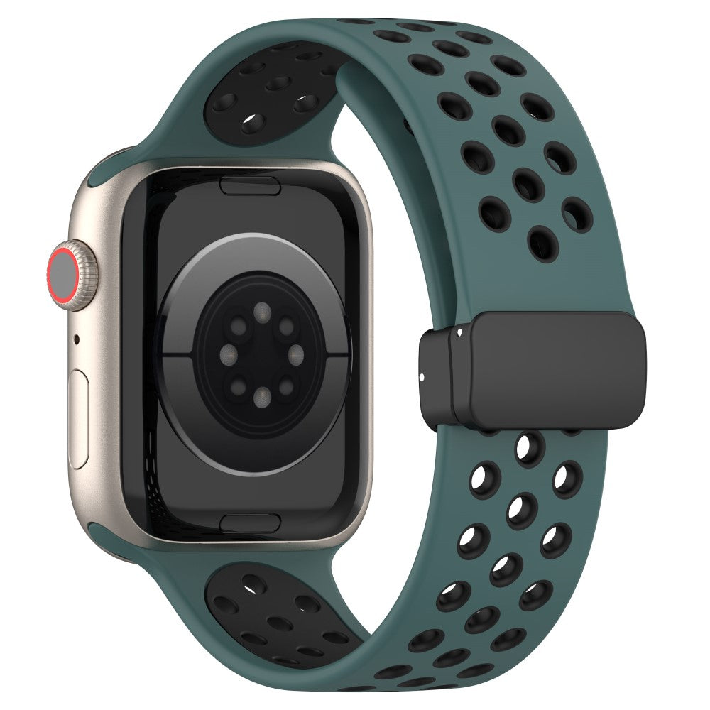 Super Flot Silikone Universal Rem passer til Apple Smartwatch - Grøn#serie_8