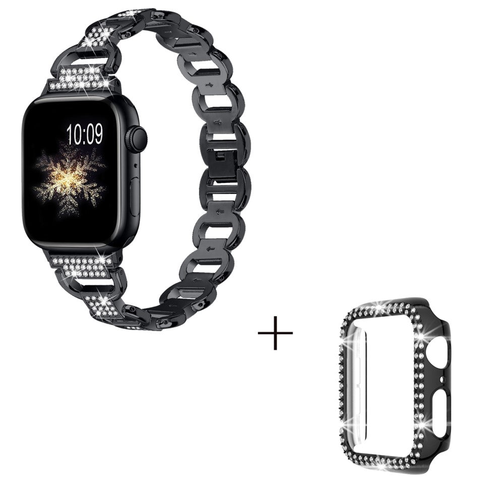 Metal Cover passer til Apple Watch Series 7 41mm - Sort#serie_1