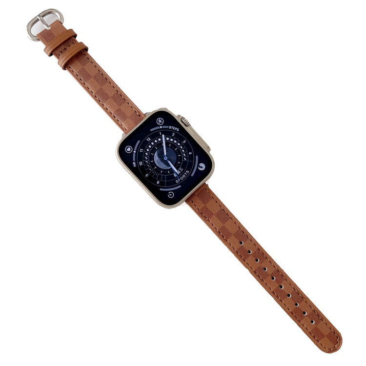 Solid Ægte Læder Universal Rem passer til Apple Smartwatch - Brun#serie_5