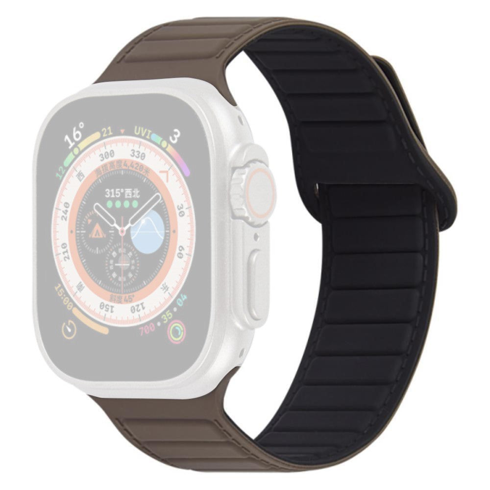 Super Kønt Silikone Universal Rem passer til Apple Smartwatch - Brun#serie_11