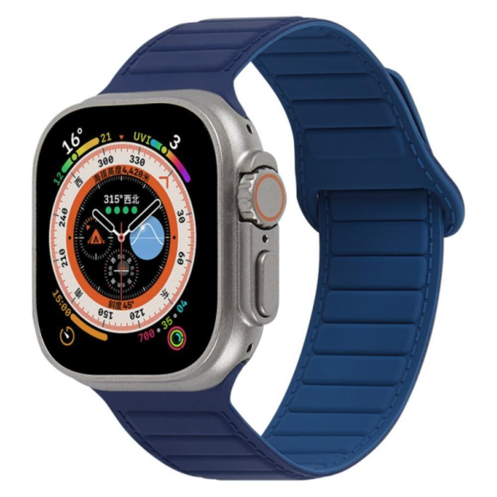 Super Kønt Silikone Universal Rem passer til Apple Smartwatch - Blå#serie_3