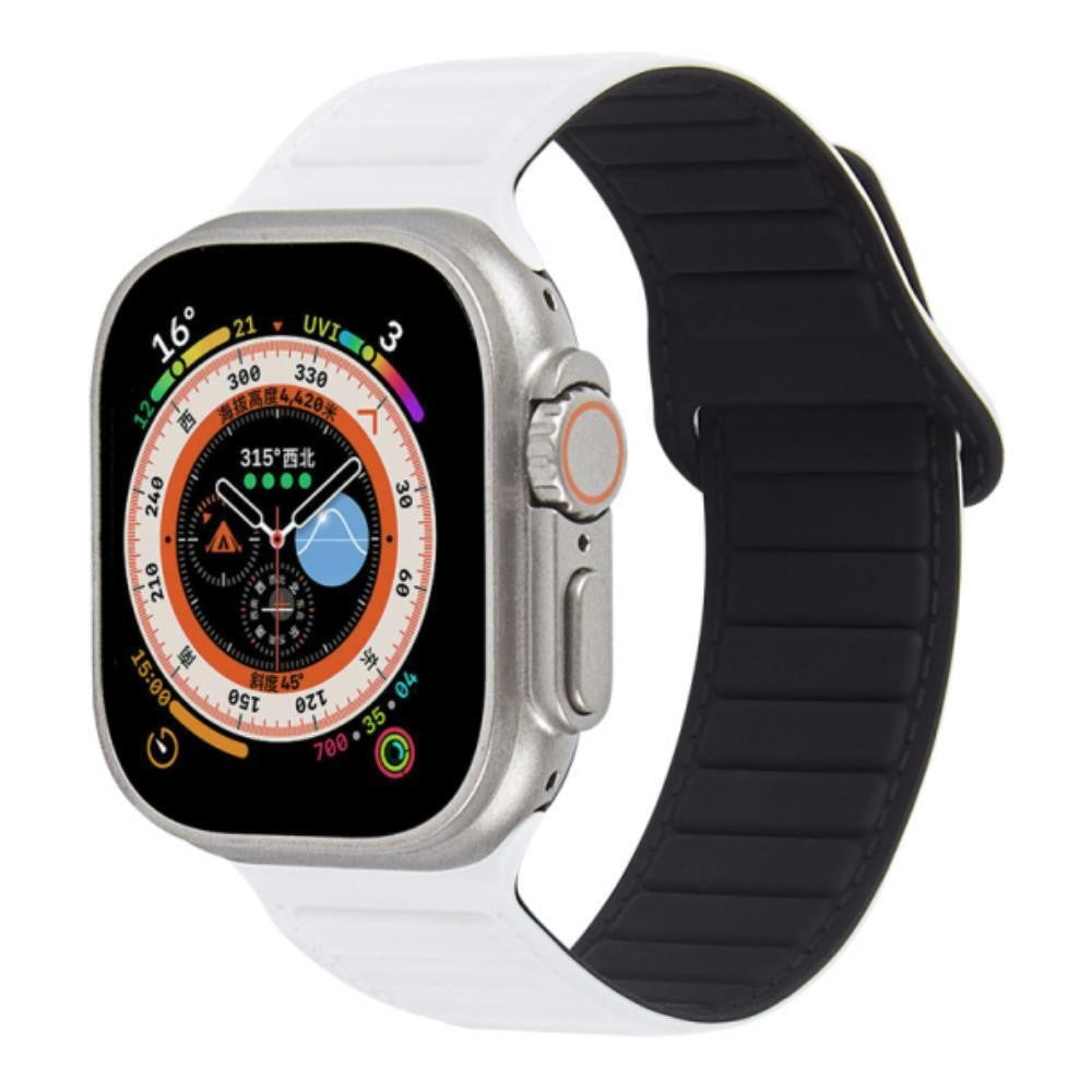 Super Kønt Silikone Universal Rem passer til Apple Smartwatch - Hvid#serie_4