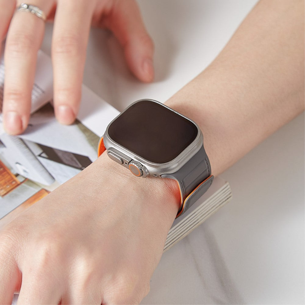 Super Kønt Silikone Universal Rem passer til Apple Smartwatch - Orange#serie_6
