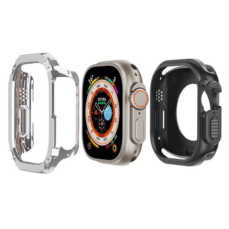 Beskyttende Silikone Universal Bumper passer til Apple Smartwatch - Sølv#serie_8
