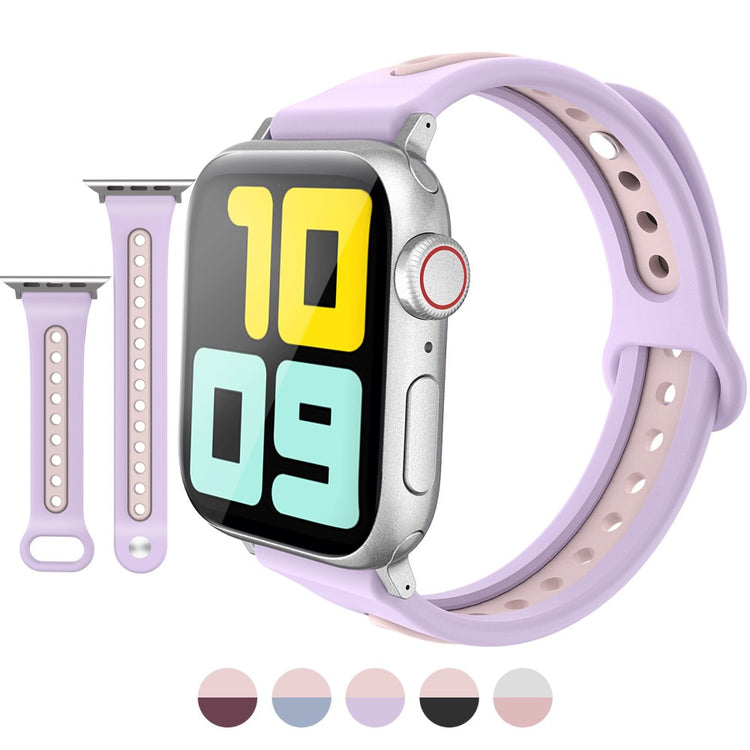 Helt Vildt Nydelig Silikone Universal Rem passer til Apple Smartwatch - Lilla#serie_1