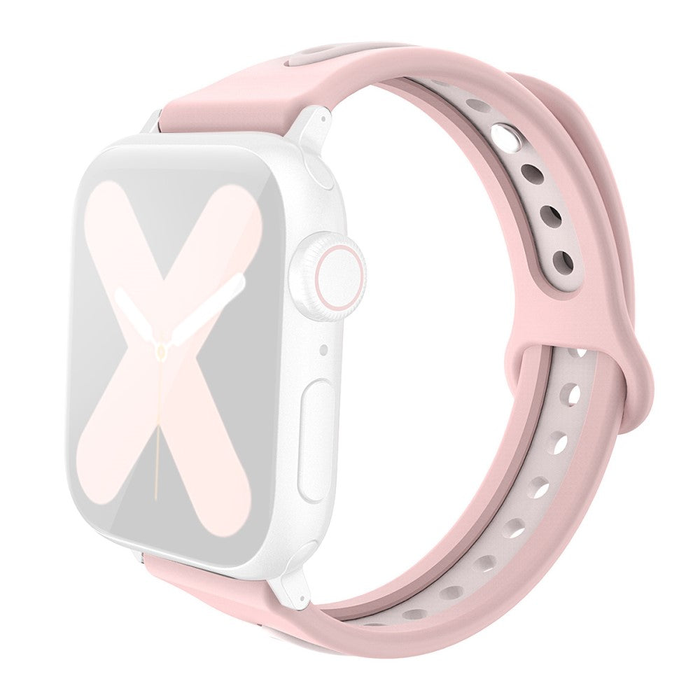 Helt Vildt Nydelig Silikone Universal Rem passer til Apple Smartwatch - Pink#serie_4