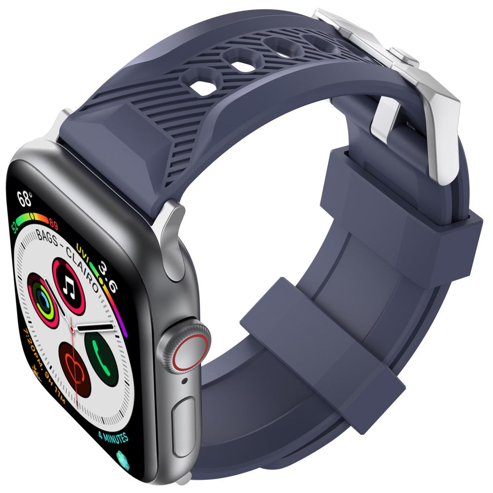 Vildt Slidstærk Silikone Universal Rem passer til Apple Smartwatch - Blå#serie_3