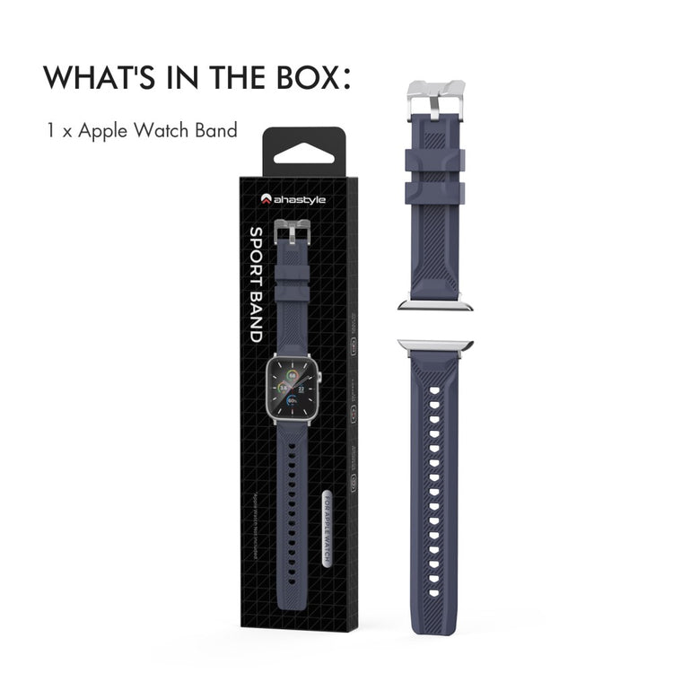 Vildt Slidstærk Silikone Universal Rem passer til Apple Smartwatch - Blå#serie_3