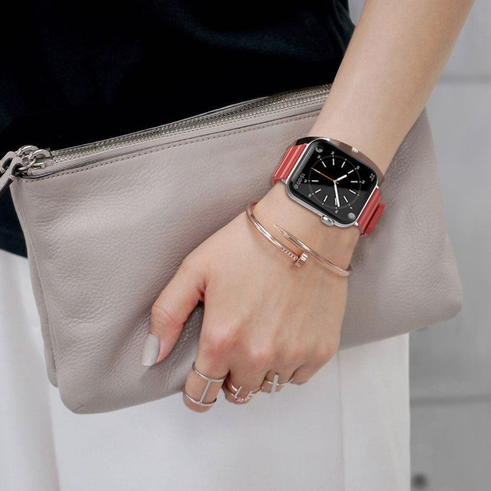 Mega Cool Silikone Universal Rem passer til Apple Smartwatch - Rød#serie_1