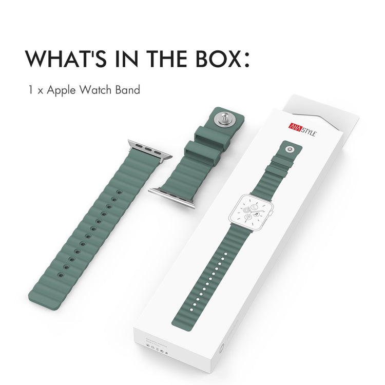 Mega Cool Silikone Universal Rem passer til Apple Smartwatch - Grøn#serie_3