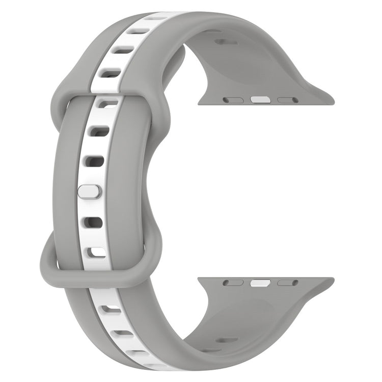 Meget Skøn Silikone Universal Rem passer til Apple Smartwatch - Sølv#serie_11