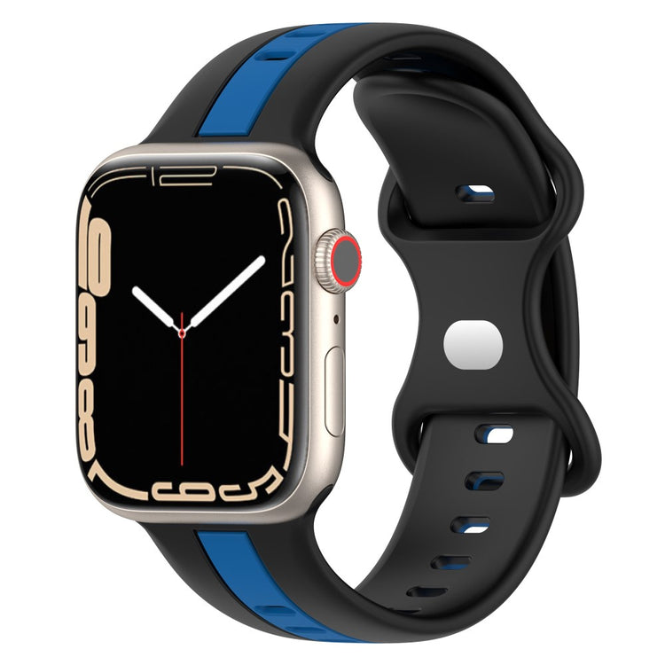 Meget Skøn Silikone Universal Rem passer til Apple Smartwatch - Sort#serie_7
