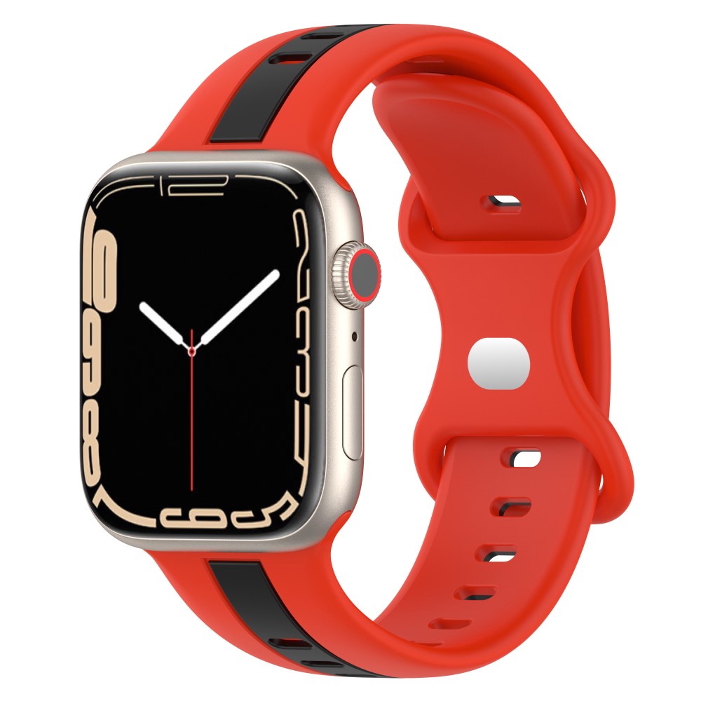 Meget Skøn Silikone Universal Rem passer til Apple Smartwatch - Rød#serie_8