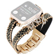 Stilfuld Metal Og Kunstlæder Universal Rem passer til Apple Smartwatch