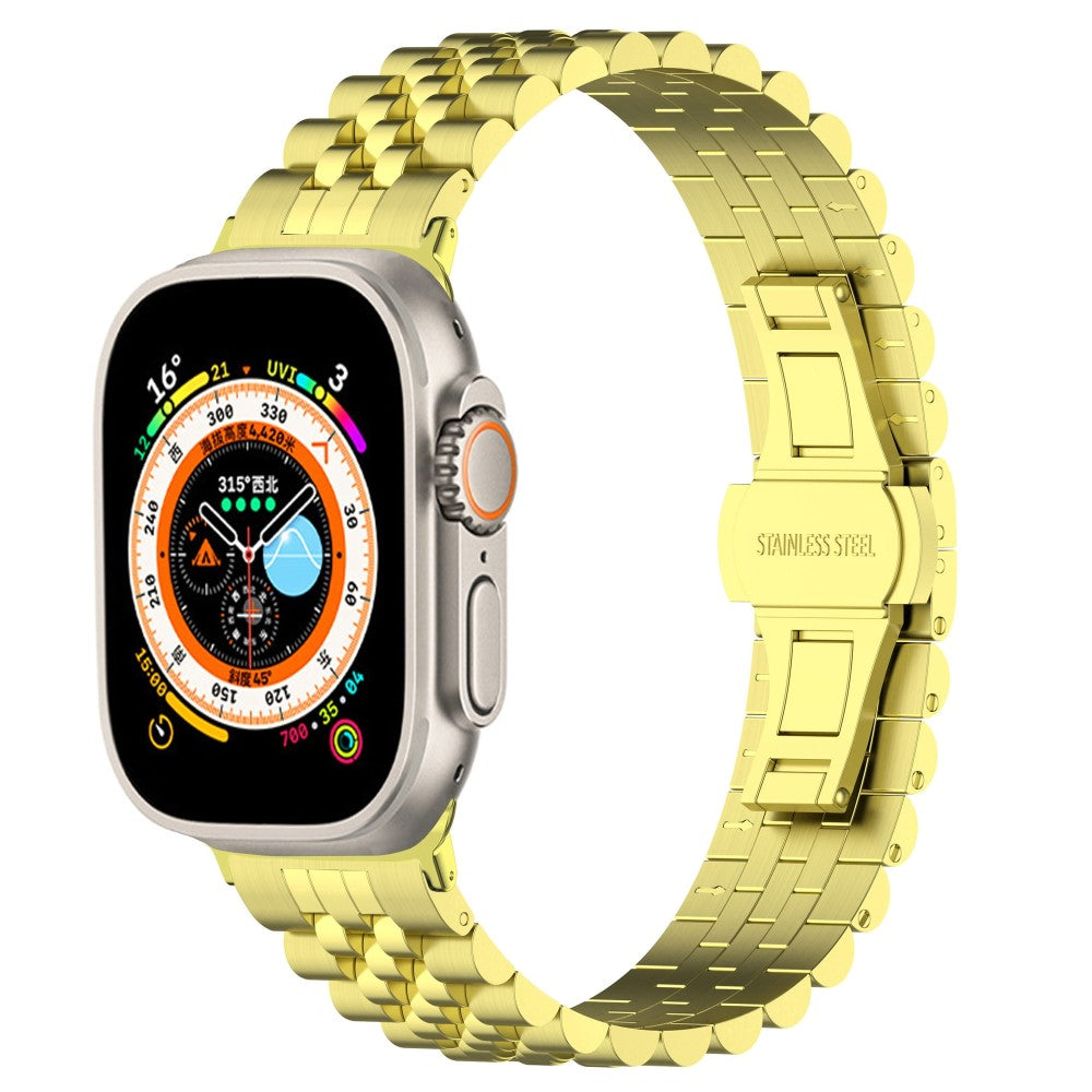 Meget Hårdfør Metal Universal Rem passer til Apple Smartwatch - Guld#serie_4