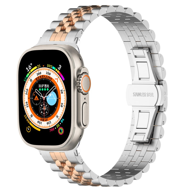 Meget Hårdfør Metal Universal Rem passer til Apple Smartwatch - Pink#serie_8