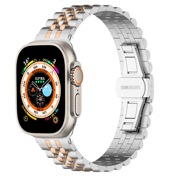 Meget Hårdfør Metal Universal Rem passer til Apple Smartwatch - Pink#serie_9