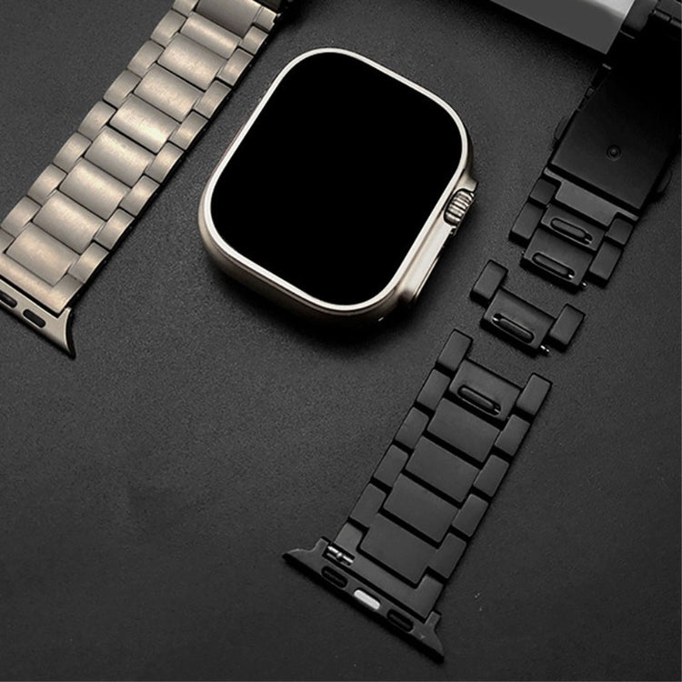 Meget Slidstærk Metal Universal Rem passer til Apple Smartwatch - Sort#serie_1