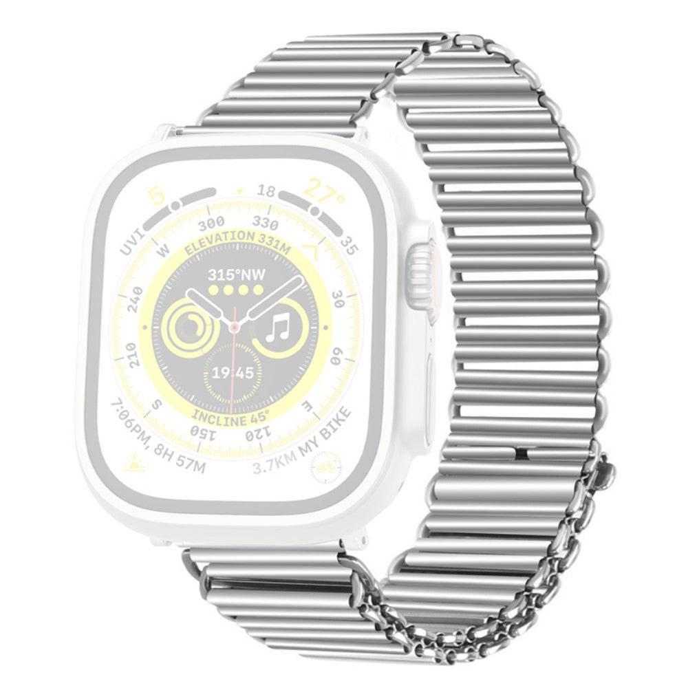 Mega Sejt Metal Universal Rem passer til Apple Smartwatch - Sølv#serie_2