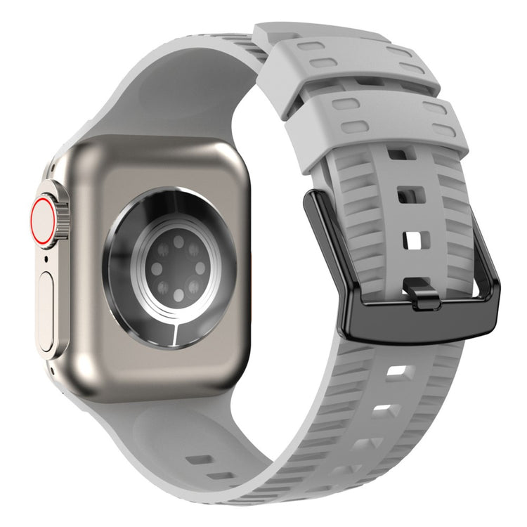Smuk Silikone Universal Rem passer til Apple Smartwatch - Sølv#serie_11