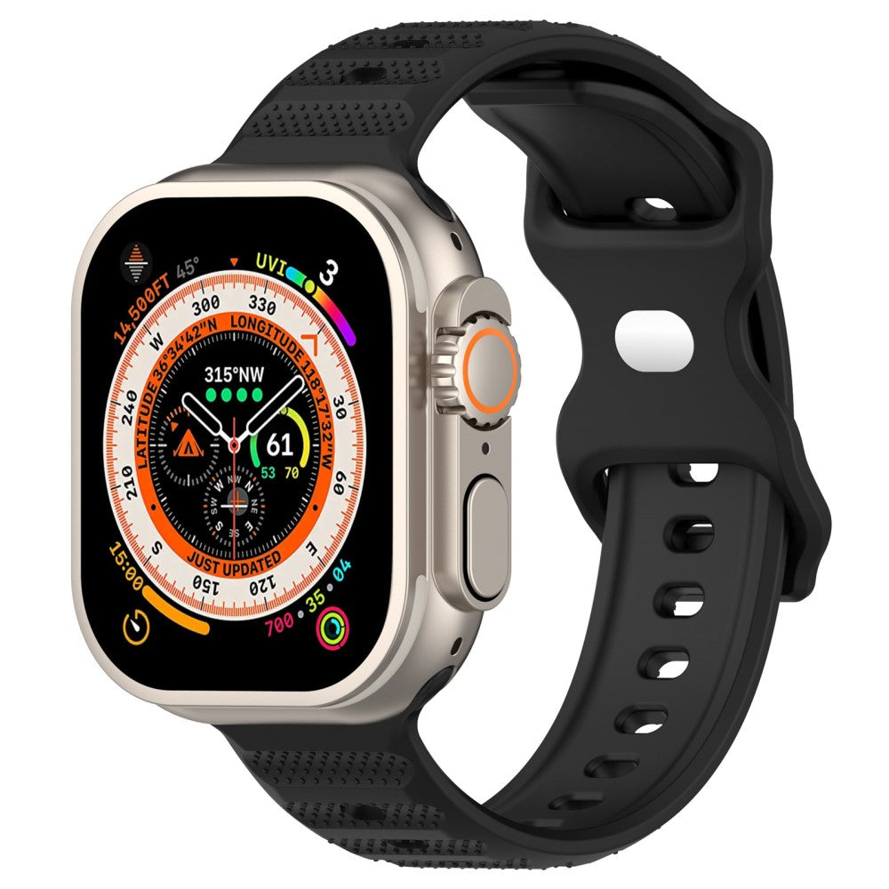Elegant Metal Og Silikone Universal Rem passer til Apple Smartwatch - Sort#serie_1