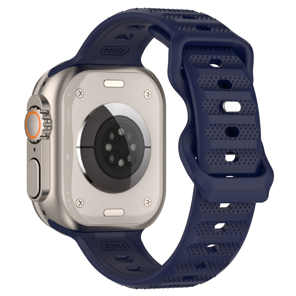 Elegant Metal Og Silikone Universal Rem passer til Apple Smartwatch - Blå#serie_10
