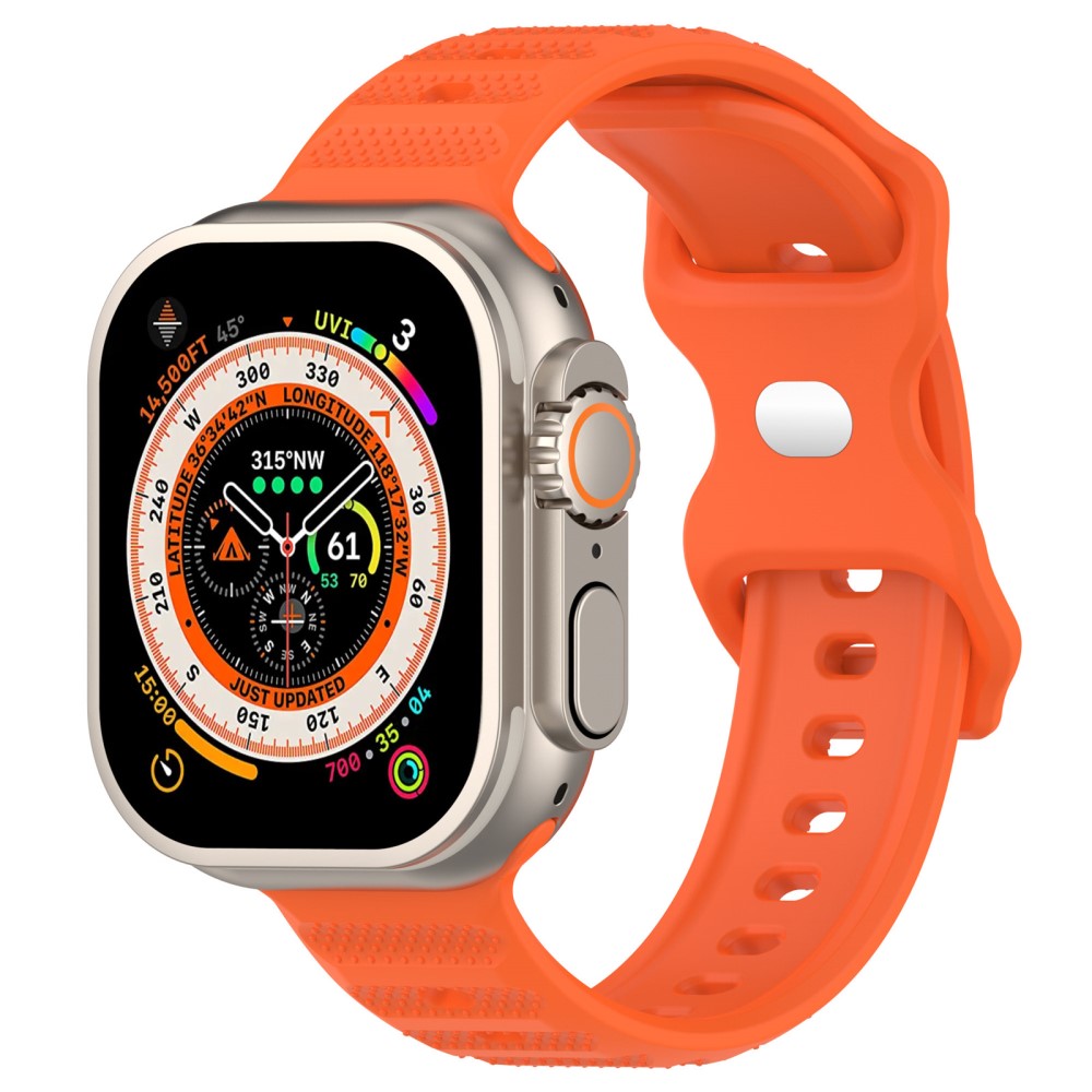 Elegant Metal Og Silikone Universal Rem passer til Apple Smartwatch - Orange#serie_3