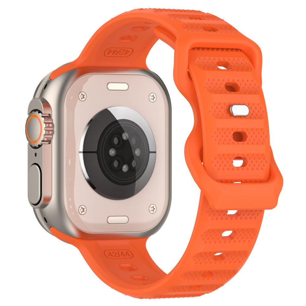 Elegant Metal Og Silikone Universal Rem passer til Apple Smartwatch - Orange#serie_3