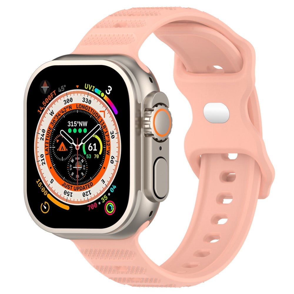 Elegant Metal Og Silikone Universal Rem passer til Apple Smartwatch - Pink#serie_4