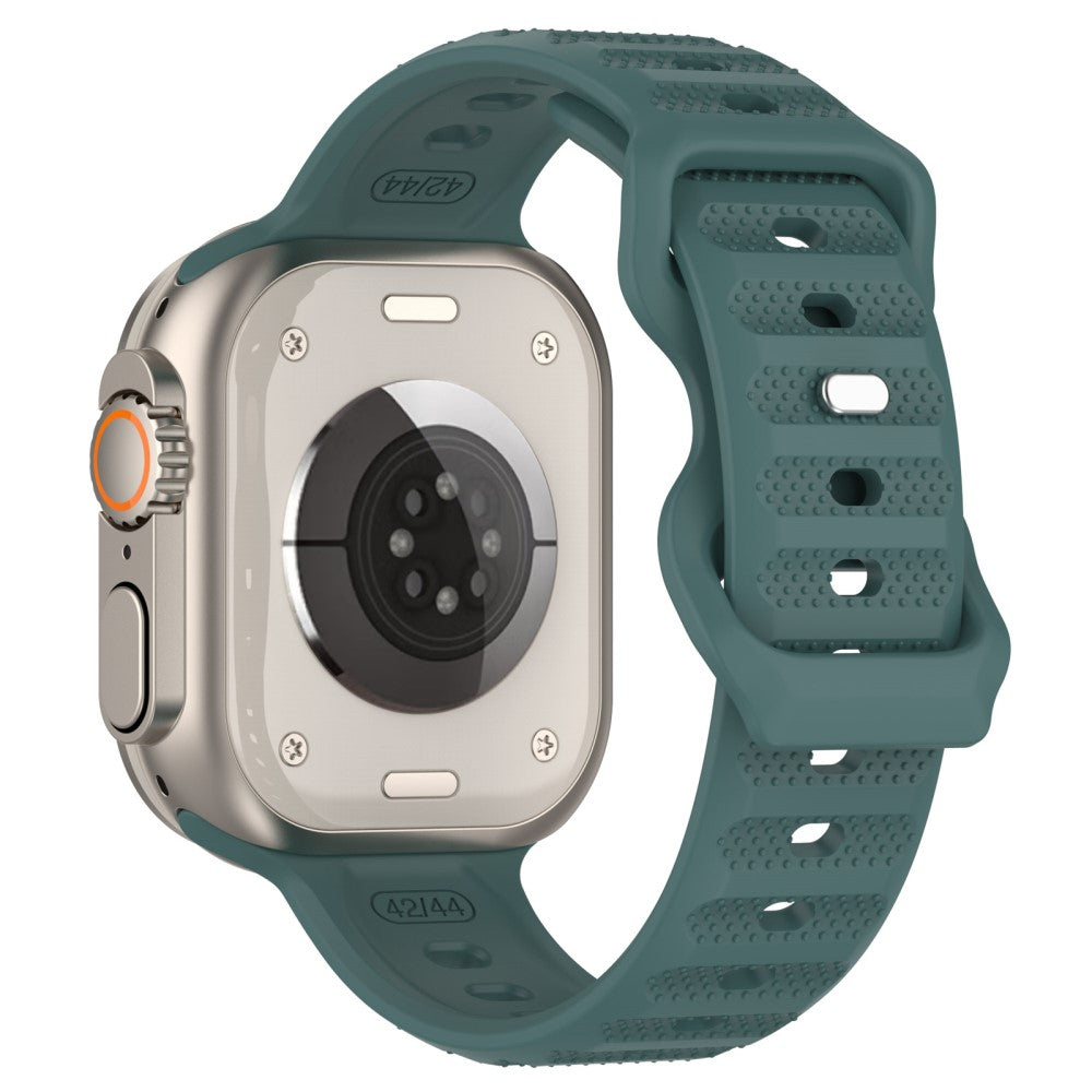 Elegant Metal Og Silikone Universal Rem passer til Apple Smartwatch - Grøn#serie_5