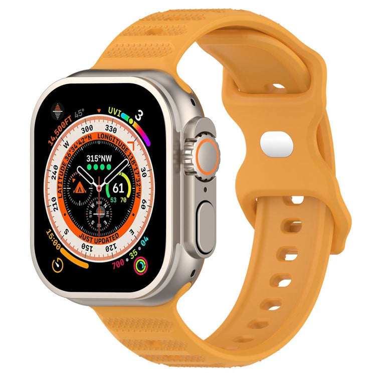 Elegant Metal Og Silikone Universal Rem passer til Apple Smartwatch - Gul#serie_6