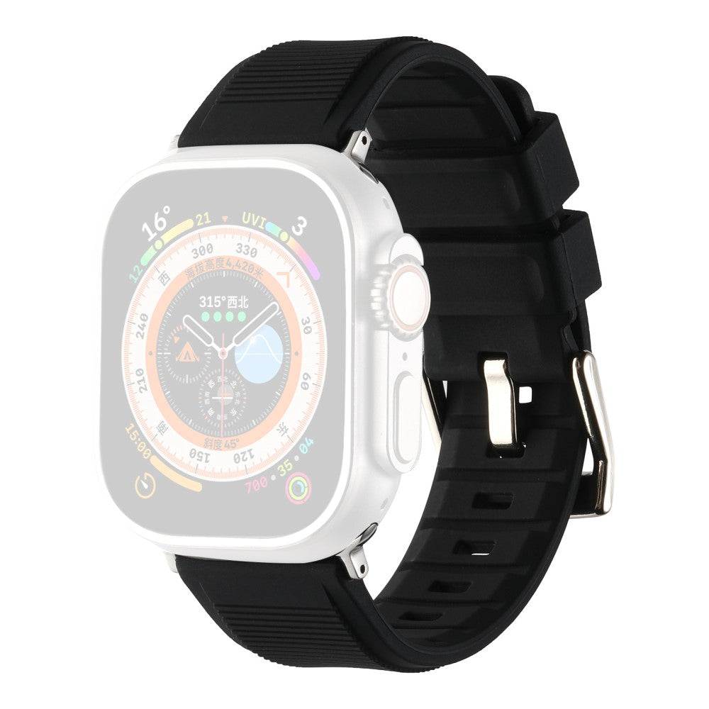 Skøn Silikone Universal Rem passer til Apple Smartwatch - Sort#serie_2