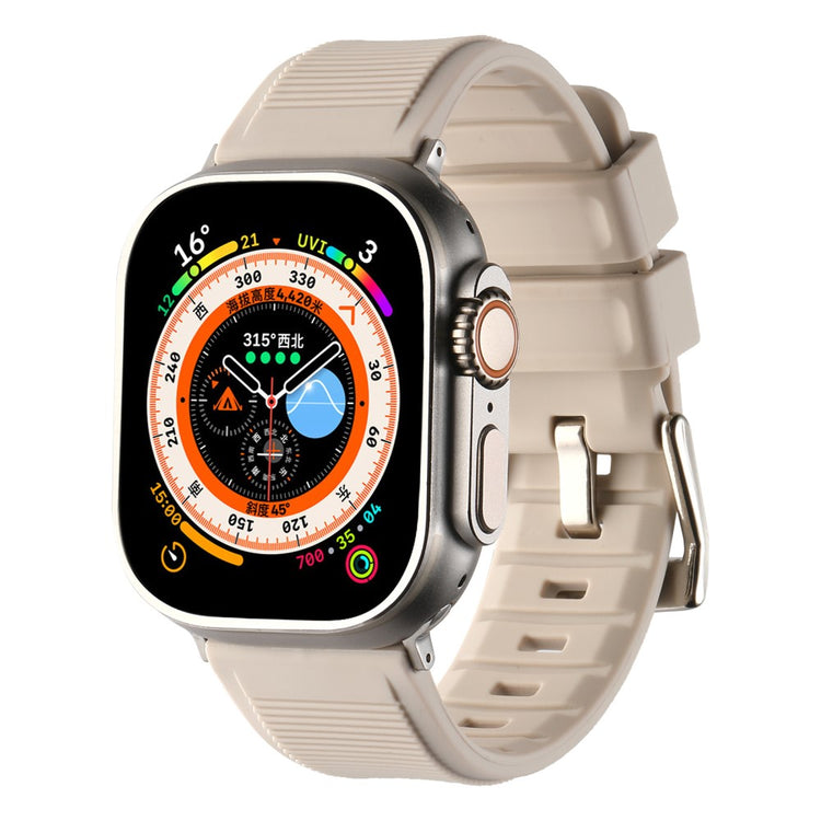 Skøn Silikone Universal Rem passer til Apple Smartwatch - Hvid#serie_7