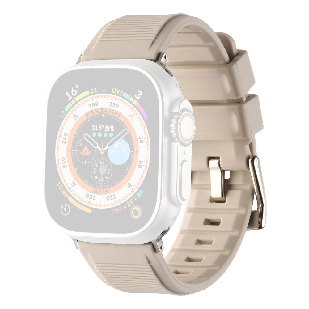 Skøn Silikone Universal Rem passer til Apple Smartwatch - Hvid#serie_7