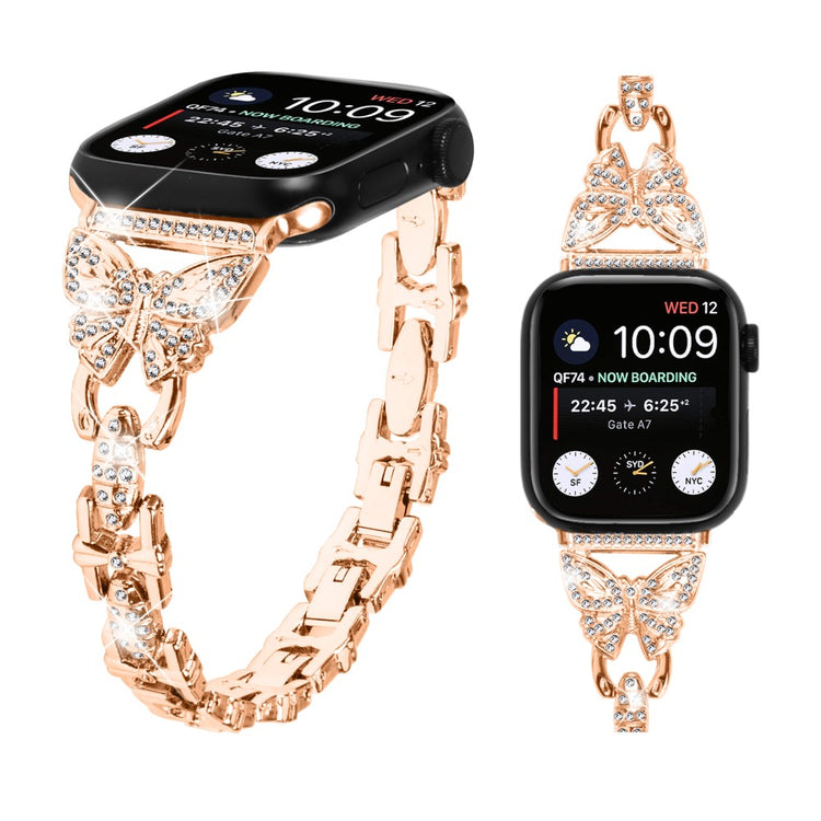 Meget Fint Metal Universal Rem passer til Apple Smartwatch - Pink#serie_3