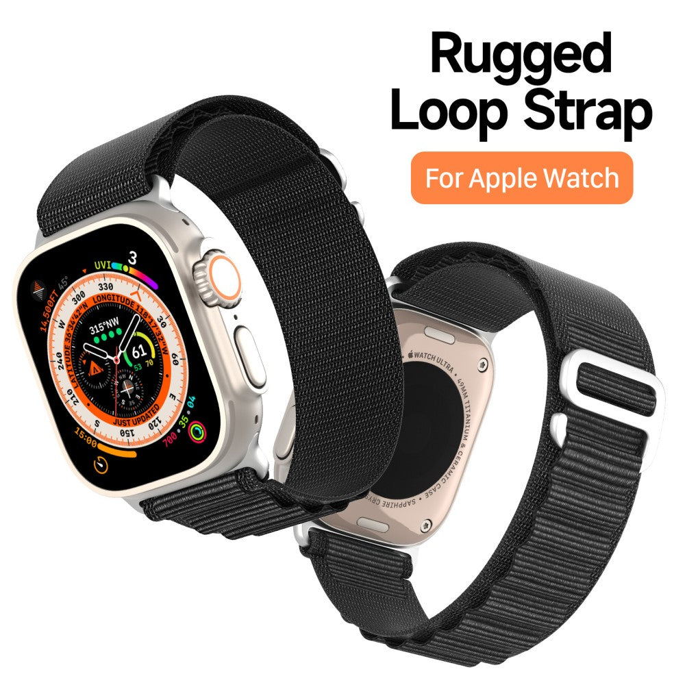 Vildt Fed Metal Og Nylon Universal Rem passer til Apple Smartwatch - Sort#serie_1