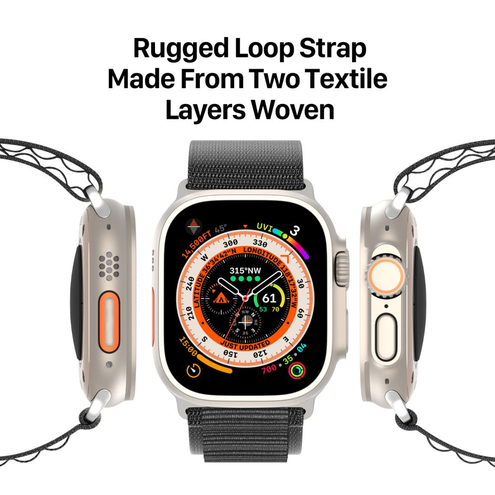Vildt Fed Metal Og Nylon Universal Rem passer til Apple Smartwatch - Sort#serie_1