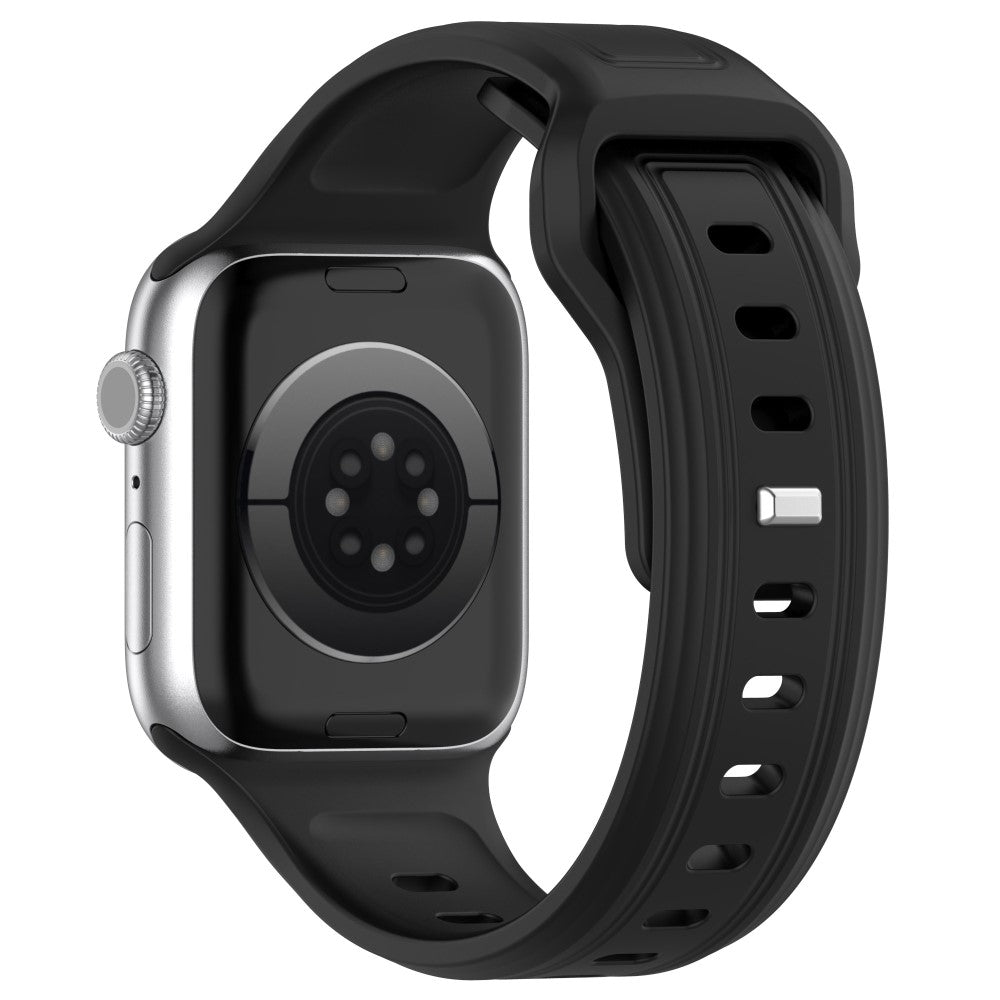 Fremragende Silikone Universal Rem passer til Apple Smartwatch - Sort#serie_1