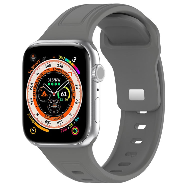 Fremragende Silikone Universal Rem passer til Apple Smartwatch - Sølv#serie_10