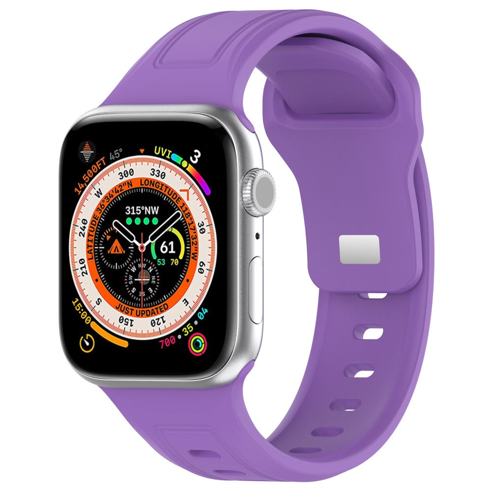 Fremragende Silikone Universal Rem passer til Apple Smartwatch - Lilla#serie_14