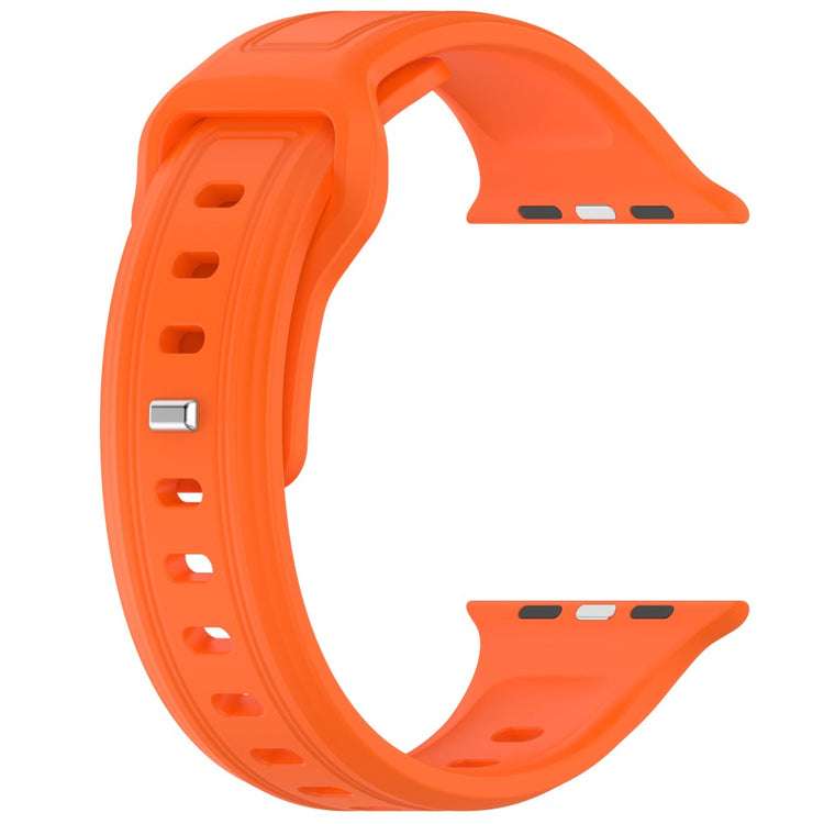 Fremragende Silikone Universal Rem passer til Apple Smartwatch - Orange#serie_3