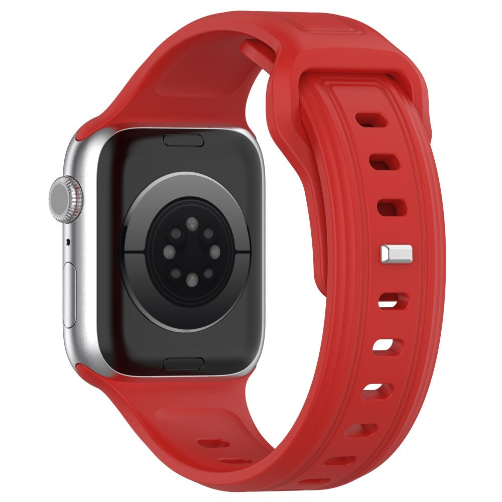 Fremragende Silikone Universal Rem passer til Apple Smartwatch - Rød#serie_4