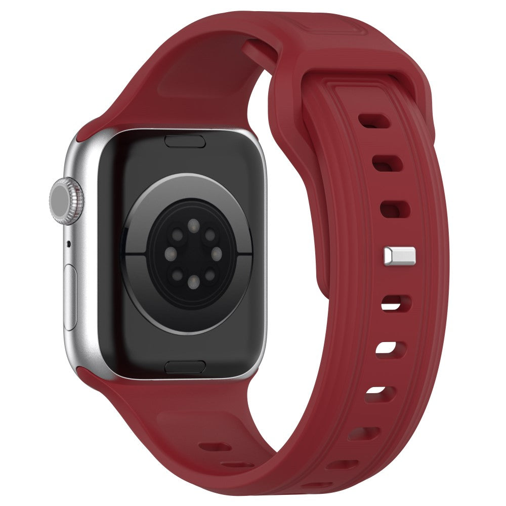 Fremragende Silikone Universal Rem passer til Apple Smartwatch - Rød#serie_6
