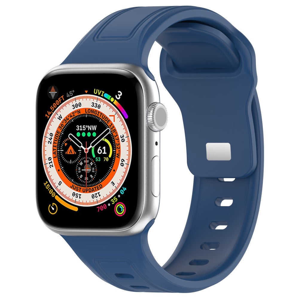 Fremragende Silikone Universal Rem passer til Apple Smartwatch - Blå#serie_9
