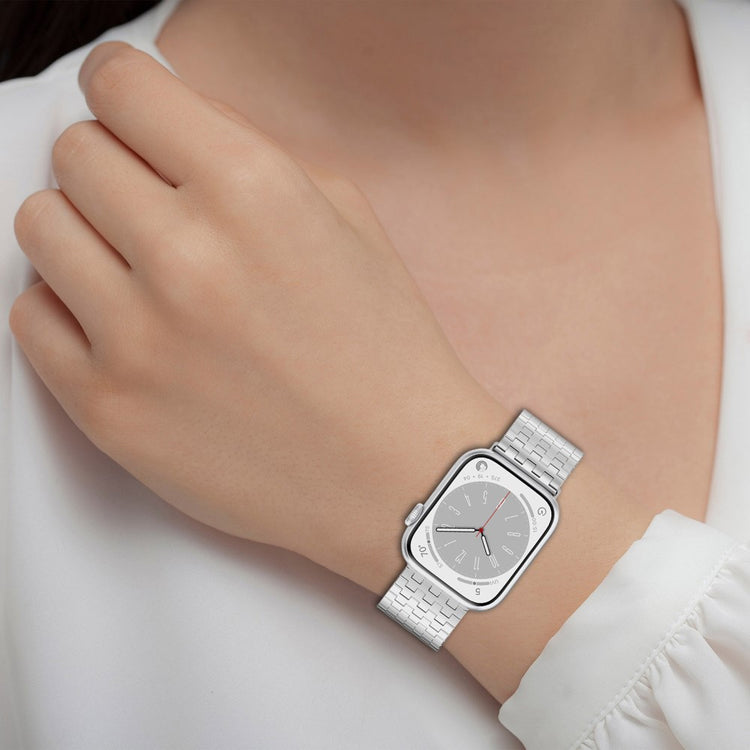 Rigtigt Elegant Metal Universal Rem passer til Apple Smartwatch - Blå#serie_3