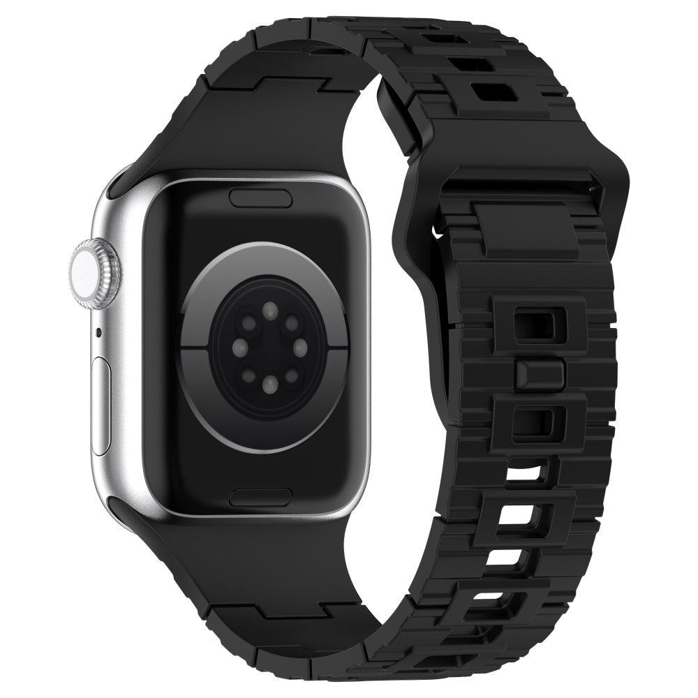 Vildt Sejt Silikone Universal Rem passer til Apple Smartwatch - Sort#serie_1
