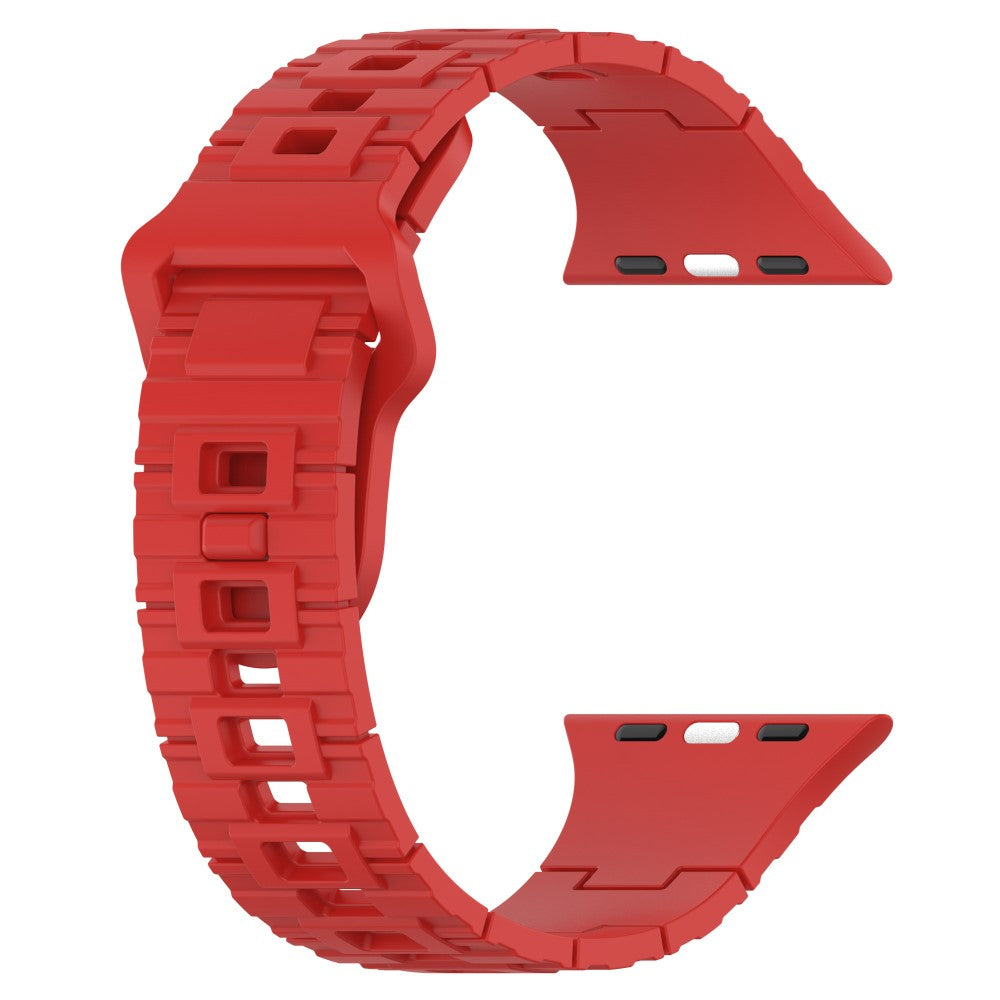 Vildt Sejt Silikone Universal Rem passer til Apple Smartwatch - Rød#serie_2