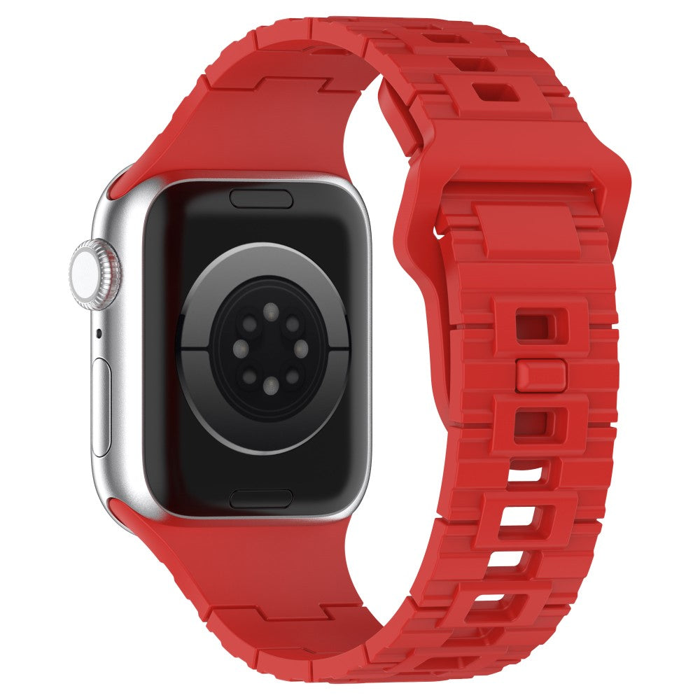 Vildt Sejt Silikone Universal Rem passer til Apple Smartwatch - Rød#serie_2