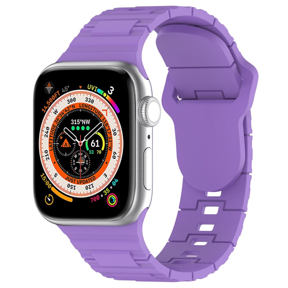 Vildt Sejt Silikone Universal Rem passer til Apple Smartwatch - Lilla#serie_6