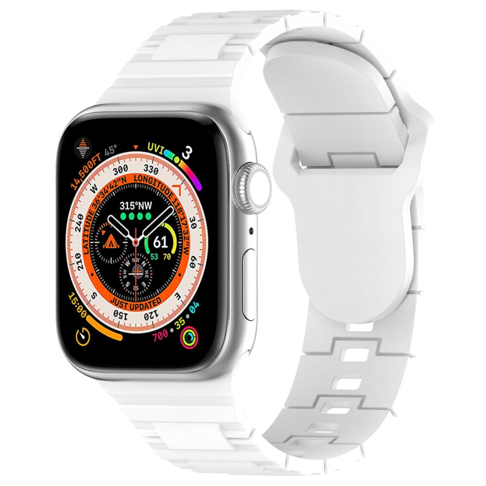Vildt Sejt Silikone Universal Rem passer til Apple Smartwatch - Hvid#serie_8